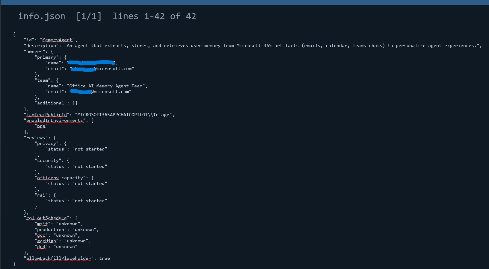 Memory agent configuration
